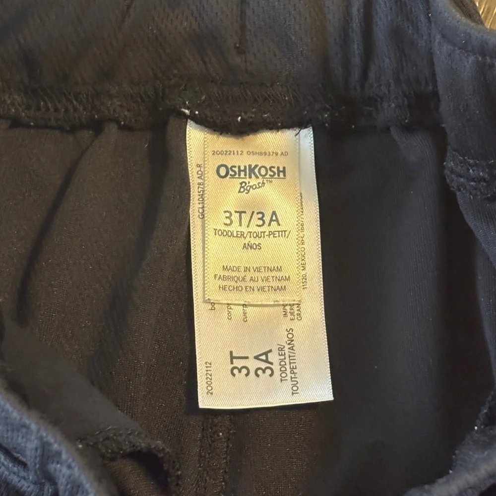 OshKosh B'gosh 3T Red & Black Joggers-excellent condition. Can go with anything! - Picture 3 of 8